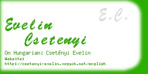 evelin csetenyi business card